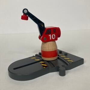 Brio World Wooden Railway Train Red Crane Magnetic Dock Moving Spare Replacement
